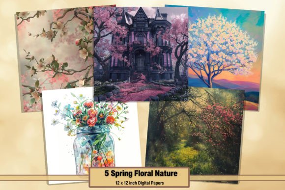 Download Spring Floral Nature Digital Papers 86 - Digital papers Collection