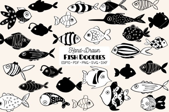 Download Hand Drawn Fish | Cute Tropical Fishes - Fishes Collection
